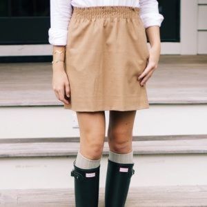 J.CREW TAN PAPER BAG SKIRT